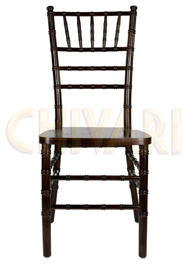 Espresso (Coffee) ToughWood Chiavari Chair Front CCWFE-ZG-T