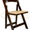 Fruitwood ToughWood Folding Chair with Tan Padded Seat by Chivari FWF-TAN-AX-T 01