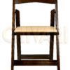 Fruitwood ToughWood Folding Chair with Tan Padded Seat by Chivari FWF-TAN-AX-T 02