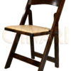 Fruitwood ToughWood Folding Chair with Tan Padded Seat by Chivari FWF-TAN-AX-T 03