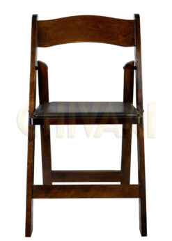 Fruitwood ToughWood Folding Chair with Black Padded Seat CFWF-BLK-AX-T