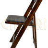 Fruitwood ToughWood Folding Chair with Black Padded Seat CFWF-BLK-AX-T