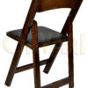 Fruitwood ToughWood Folding Chair with Black Padded Seat CFWF-BLK-AX-T