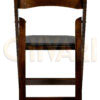 Fruitwood ToughWood Folding Chair with Black Padded Seat CFWF-BLK-AX-T