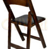 Fruitwood ToughWood Folding Chair with Black Padded Seat CFWF-BLK-AX-T 07