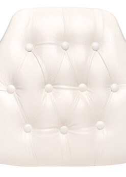 White 1.75″ Thick Vinyl Tufted Panel Chiavari Chair Cushion CUSHPANVINTUFTWHI-AX-T