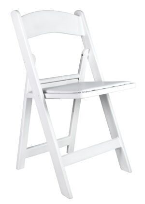 White Resin Folding Chair 1