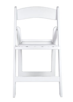 White Resin Folding Chair 2