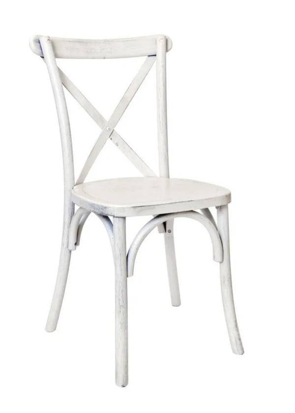 White Distressed Toughwood Crossback Chair CXWWD-ZG-T