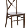 Brown BasicResin Cross Back Chair by Chivari CXPBR-v22-SG-T