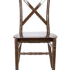 Brown BasicResin Cross Back Chair by Chivari CXPBR-v22-SG-T