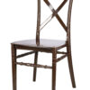 Brown BasicResin Cross Back Chair by Chivari CXPBR-v22-SG-T