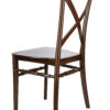 Brown BasicResin Cross Back Chair by Chivari CXPBR-v22-SG-T