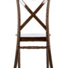 Brown BasicResin Cross Back Chair by Chivari CXPBR-v22-SG-T