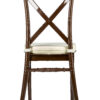 Brown BasicResin Cross Back Chair by Chivari CXPBR-v22-SG-T