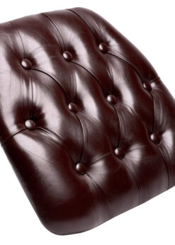 Brown 1.75" Thick Vinyl Tufted Panel Chiavari Chair Cushion by Chivari CUSHPANVINTUFTBRN-AX-T