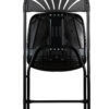 Black Fan Back Folding Chair (Steel-Poly Chair) by Chiavari CFPB-FAN-CX-T