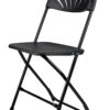 Black Fan Back Folding Chair (Steel-Poly Chair) by Chiavari CFPB-FAN-CX-T