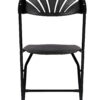 Black Fan Back Folding Chair (Steel-Poly Chair) by Chiavari CFPB-FAN-CX-T