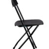 Black Fan Back Folding Chair (Steel-Poly Chair) by Chiavari CFPB-FAN-CX-T