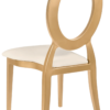 Gold Resin OZ Chair with Ivory Vinyl Seat and Removable Ivory Vinyl Back COZRGIVYIVY-ZG-T