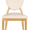 Gold Resin OZ Chair with Ivory Vinyl Seat and Removable Ivory Vinyl Back COZRGIVYIVY-ZG-T