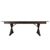 Fruitwood 8 Foot (96″ x 40″) Rectangle Farmhouse Table TFARMRT9640-FRUITWOOD-X-LEG-AX-T