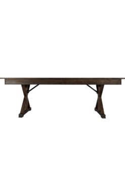 Fruitwood 8 Foot (96″ x 40″) Rectangle Farmhouse Table TFARMRT9640-FRUITWOOD-X-LEG-AX-T