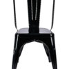 Black Hi Gloss Steelix Tolix Style Metal Restaurant Chair – Ships Fully Assembled CTMB-AX-T