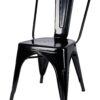 Black Hi Gloss Steelix Tolix Style Metal Restaurant Chair – Ships Fully Assembled CTMB-AX-T