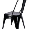 Black Hi Gloss Steelix Tolix Style Metal Restaurant Chair – Ships Fully Assembled CTMB-AX-T