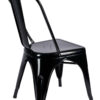 Black Hi Gloss Steelix Tolix Style Metal Restaurant Chair – Ships Fully Assembled CTMB-AX-T