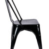 Black Hi Gloss Steelix Tolix Style Metal Restaurant Chair – Ships Fully Assembled CTMB-AX-T