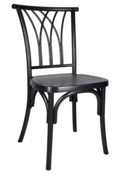 Matte Black ToughResin Willow Chair CWRB-ZG-T