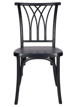 Matte Black ToughResin Willow Chair CWRB-ZG-T