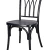 Matte Black ToughResin Willow Chair CWRB-ZG-T