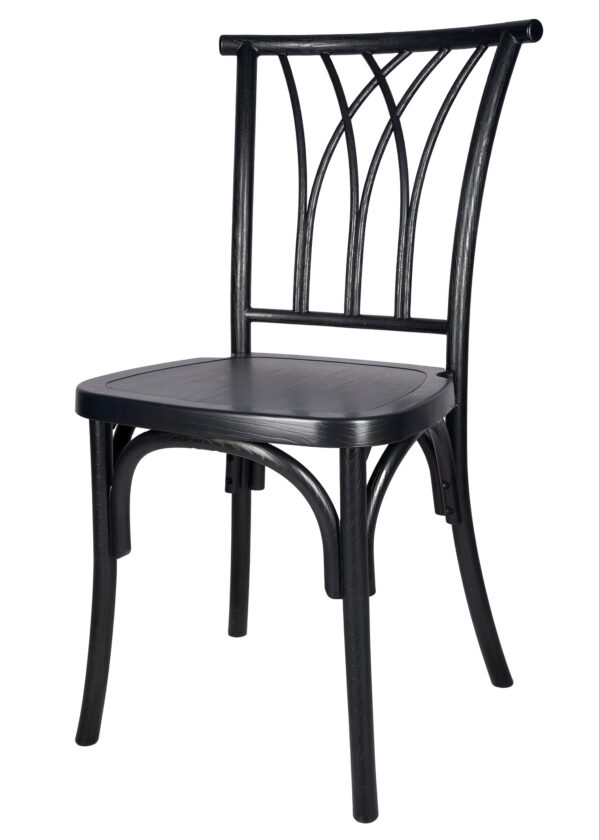 Matte Black ToughResin Willow Chair CWRB-ZG-T