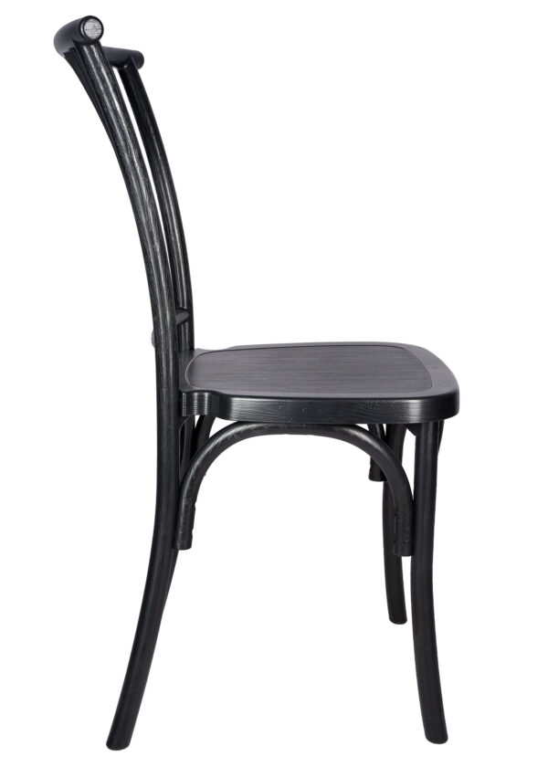 Matte Black ToughResin Willow Chair CWRB-ZG-T