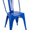 Blue Hi Gloss Steelix Tolix Style Metal Restaurant Chair with Back CTMBLU-AX-T