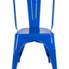 Blue Hi Gloss Steelix Tolix Style Metal Restaurant Chair with Back CTMBLU-AX-T