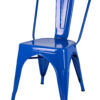 Blue Hi Gloss Steelix Tolix Style Metal Restaurant Chair with Back CTMBLU-AX-T