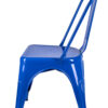 Blue Hi Gloss Steelix Tolix Style Metal Restaurant Chair with Back CTMBLU-AX-T