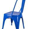 Blue Hi Gloss Steelix Tolix Style Metal Restaurant Chair with Back CTMBLU-AX-T