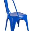 Blue Hi Gloss Steelix Tolix Style Metal Restaurant Chair with Back CTMBLU-AX-T