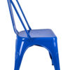 Blue Hi Gloss Steelix Tolix Style Metal Restaurant Chair with Back CTMBLU-AX-T