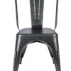 Charcoal Grey Hi Gloss Steelix Tolix Style Metal Restaurant Chair - Ships Fully Assembled CTMCH-AX-T