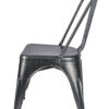 Charcoal Grey Hi Gloss Steelix Tolix Style Metal Restaurant Chair - Ships Fully Assembled CTMCH-AX-T