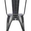 Charcoal Grey Hi Gloss Steelix Tolix Style Metal Restaurant Chair - Ships Fully Assembled CTMCH-AX-T