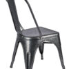 Charcoal Grey Hi Gloss Steelix Tolix Style Metal Restaurant Chair - Ships Fully Assembled CTMCH-AX-T