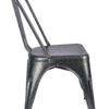 Charcoal Grey Hi Gloss Steelix Tolix Style Metal Restaurant Chair - Ships Fully Assembled CTMCH-AX-T